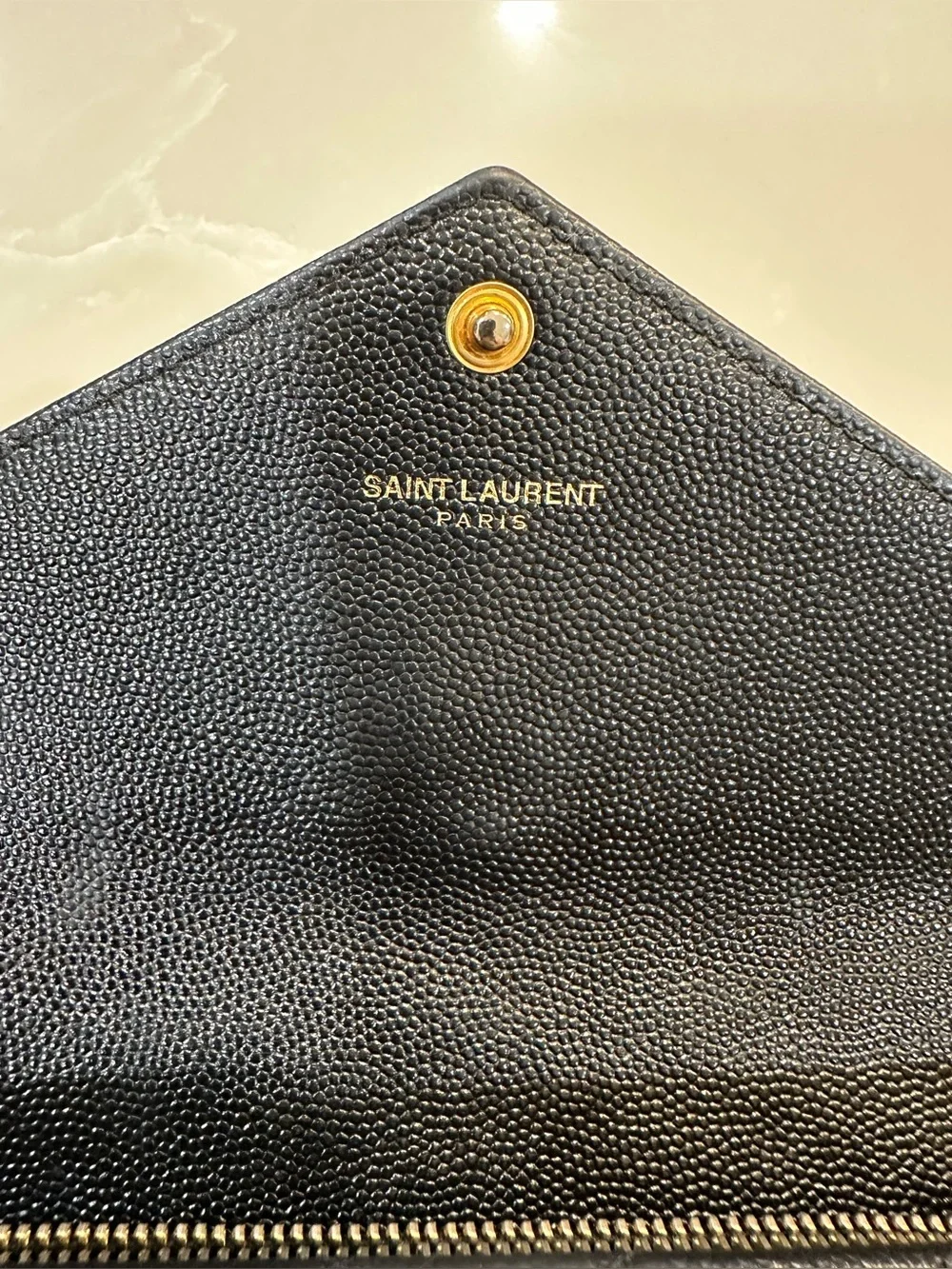 SAINT LAURENT CASSANDRE YSL MONOGRAM LARGE FLAP WALLET